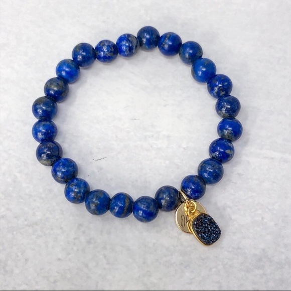 Set of Lapis • Jade • Natural Stone Bracelets - Picture 6 of 7